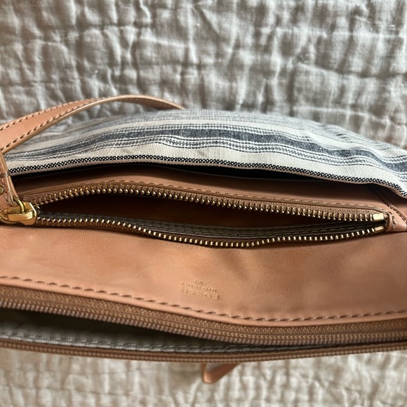 Fossil crossbody bag with striped canvas & leather - Picture 5 of 5